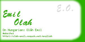 emil olah business card