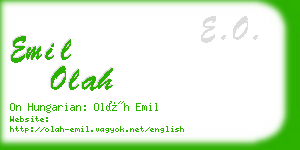 emil olah business card